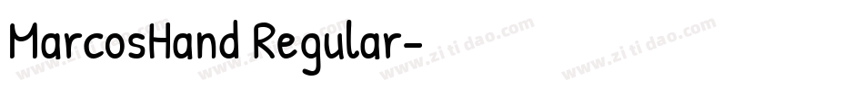 MarcosHand Regular字体转换
